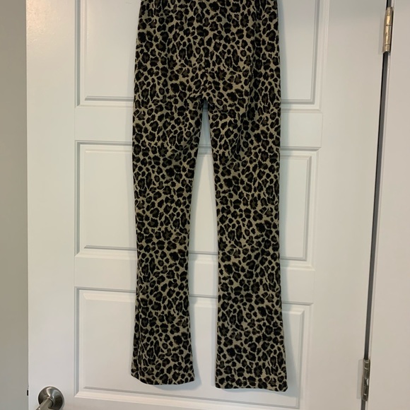 Urban Outfitters Leopard Kick Flare Pants - Picture 3 of 3